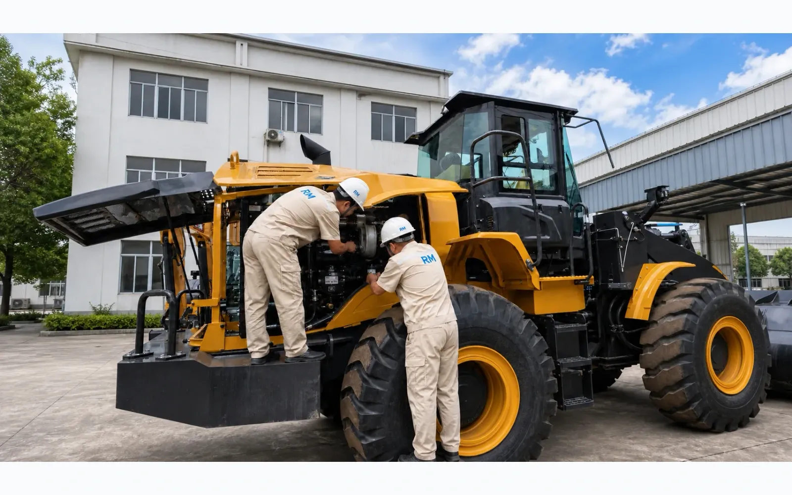Construction machinery condition inspection
